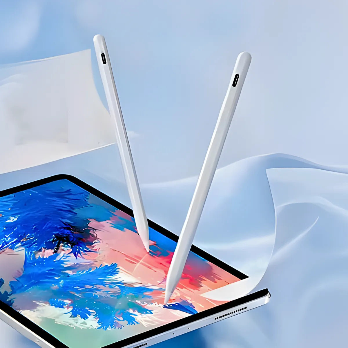 Caneta Digital Universal Touchscreen Ponta Fina - Branco