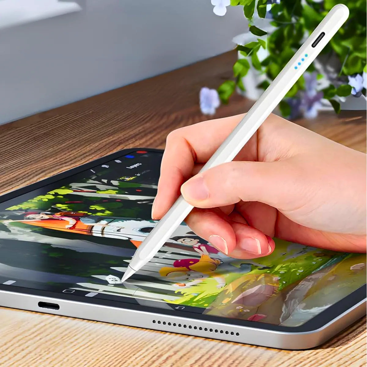 Caneta Digital Universal Touchscreen Ponta Fina - Branco