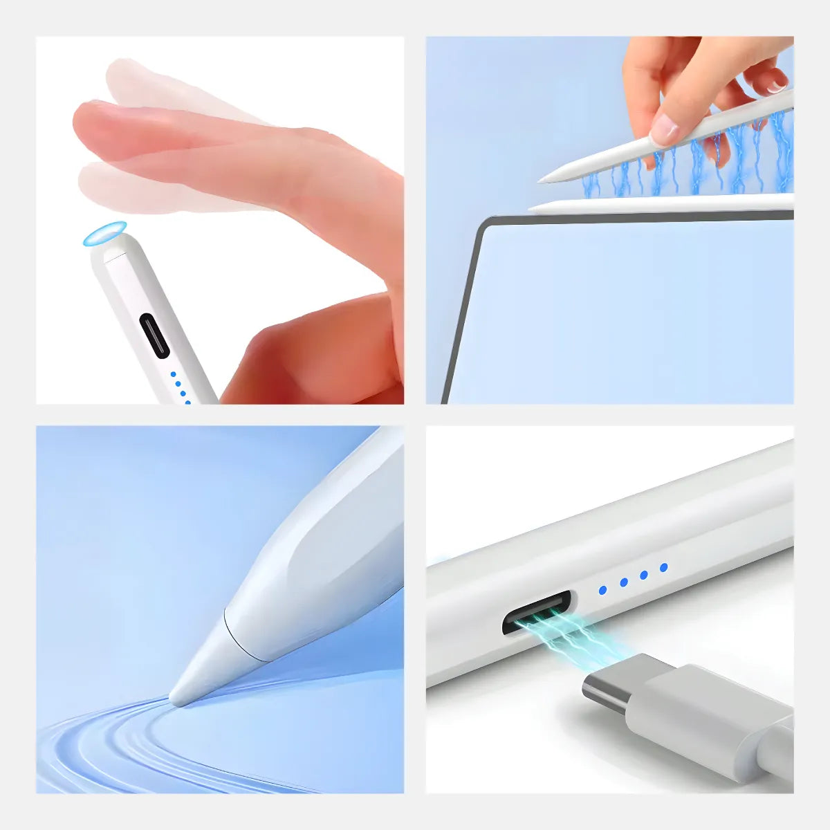 Caneta Digital Universal Touchscreen Ponta Fina - Branco